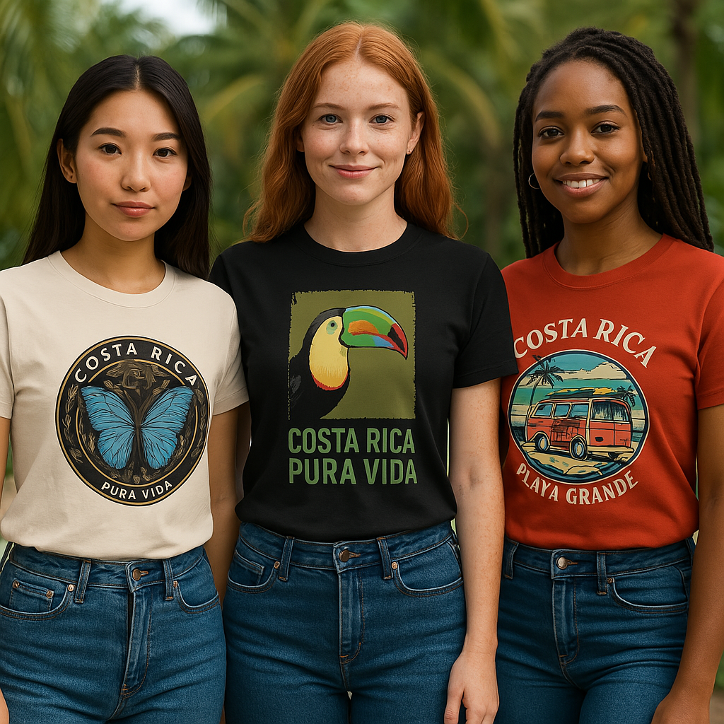 👉 "Unisex t-shirt featuring a colorful toucan design, inspired by Costa Rica’s vibrant wildlife and tropical forests – perfect for nature and bird lovers."