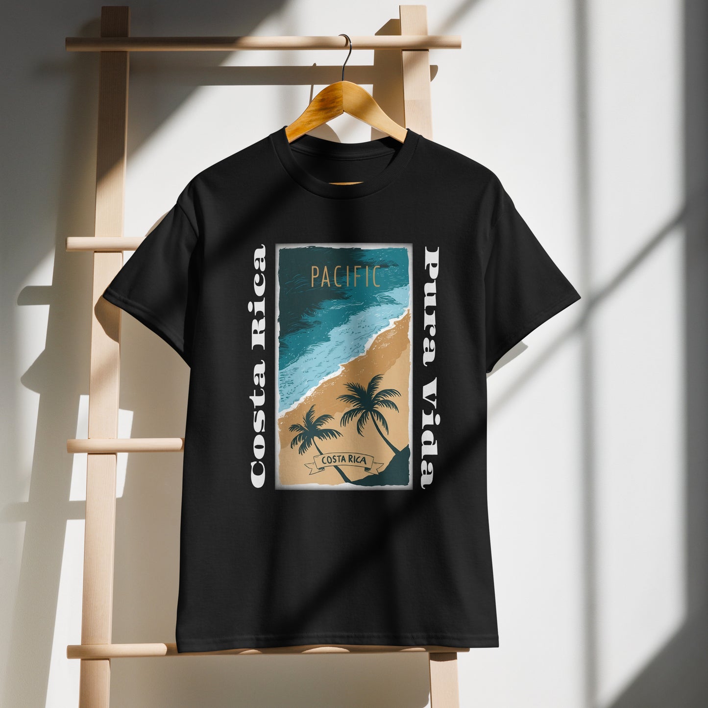 👉 "Unisex t-shirt featuring a 'Pacific Coast CR®' graphic, showcasing Costa Rica’s stunning Pacific coastline – perfect for beach lovers and ocean enthusiasts."