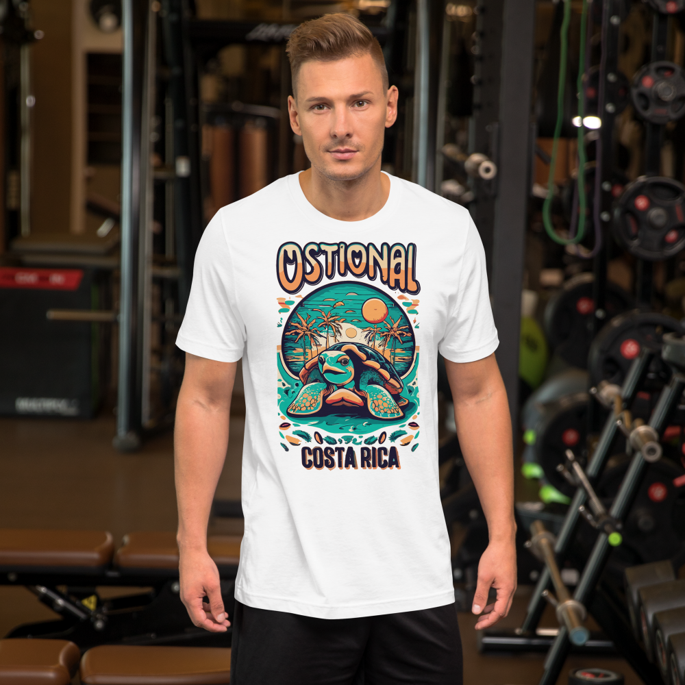 👉 "Unisex t-shirt featuring a graphic inspired by the Ostional Wildlife Refuge, home to Costa Rica’s famous sea turtle nesting – perfect for wildlife and conservation enthusiasts."